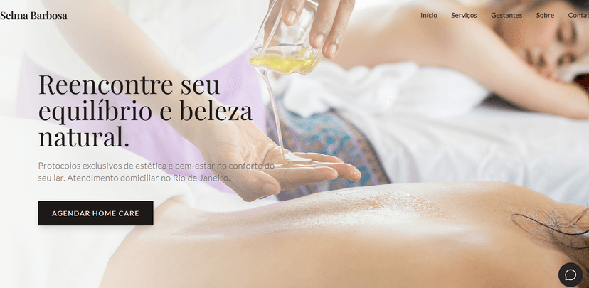 Selma - Estética Home Care - Ecossistema de Agendamento Premium